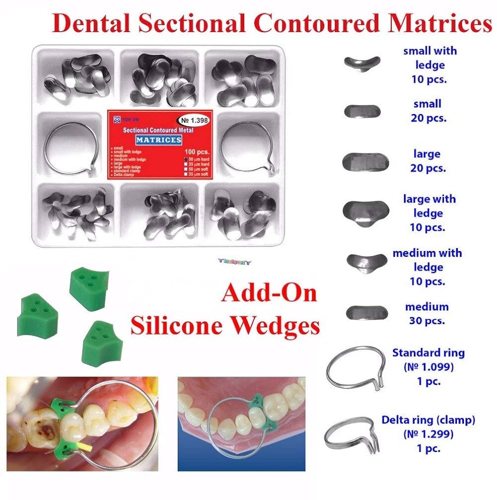 Amazon.com: Tazrigo Dental 100pcs Sectional Contoured